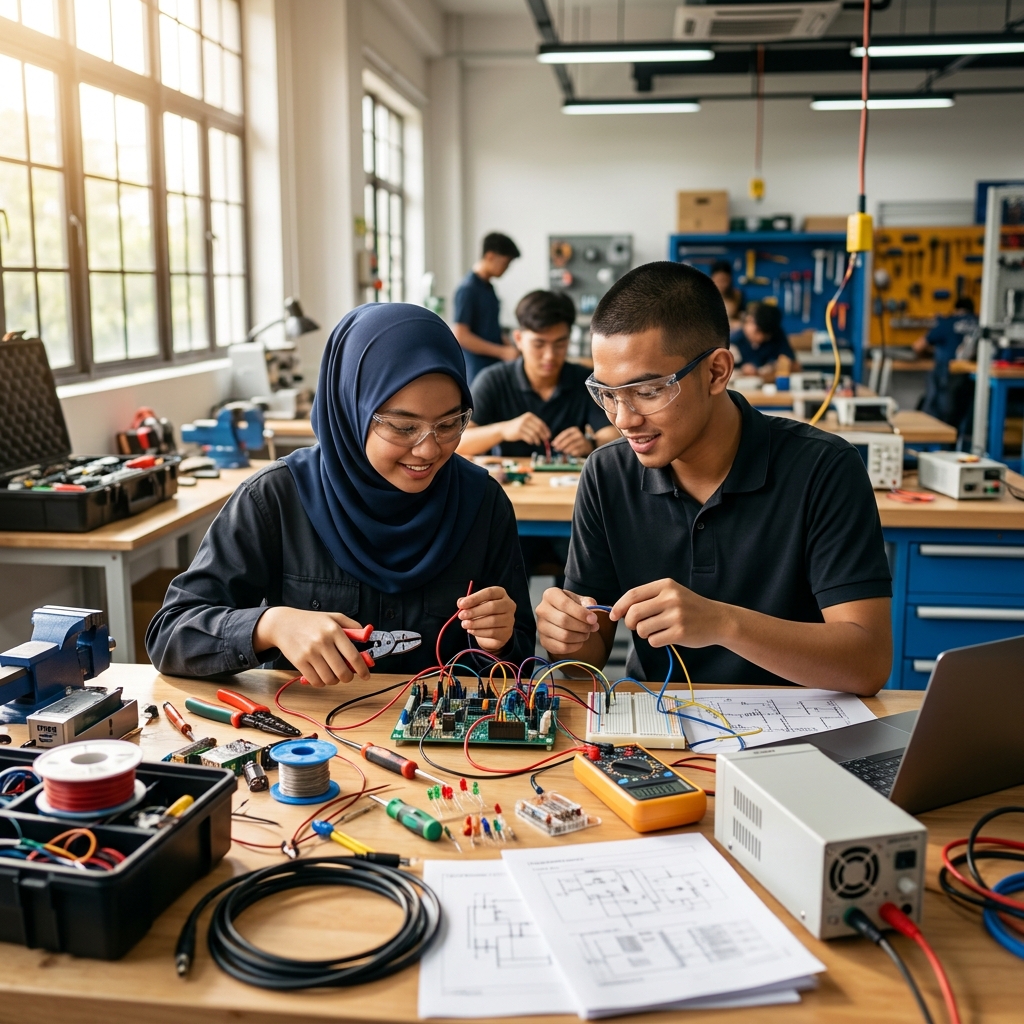 Students collaborating in workshop
